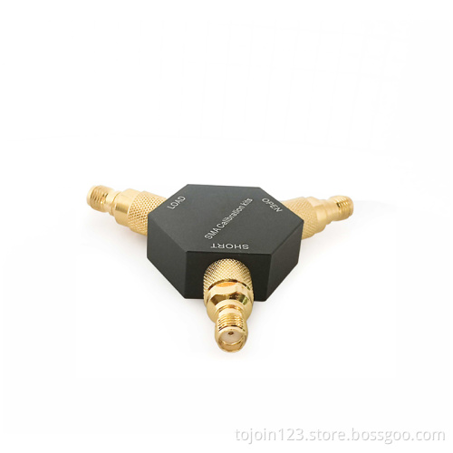 SMA-K Gold-Plated Brass Calibrator for Network Analyzers with Open, Short & Load